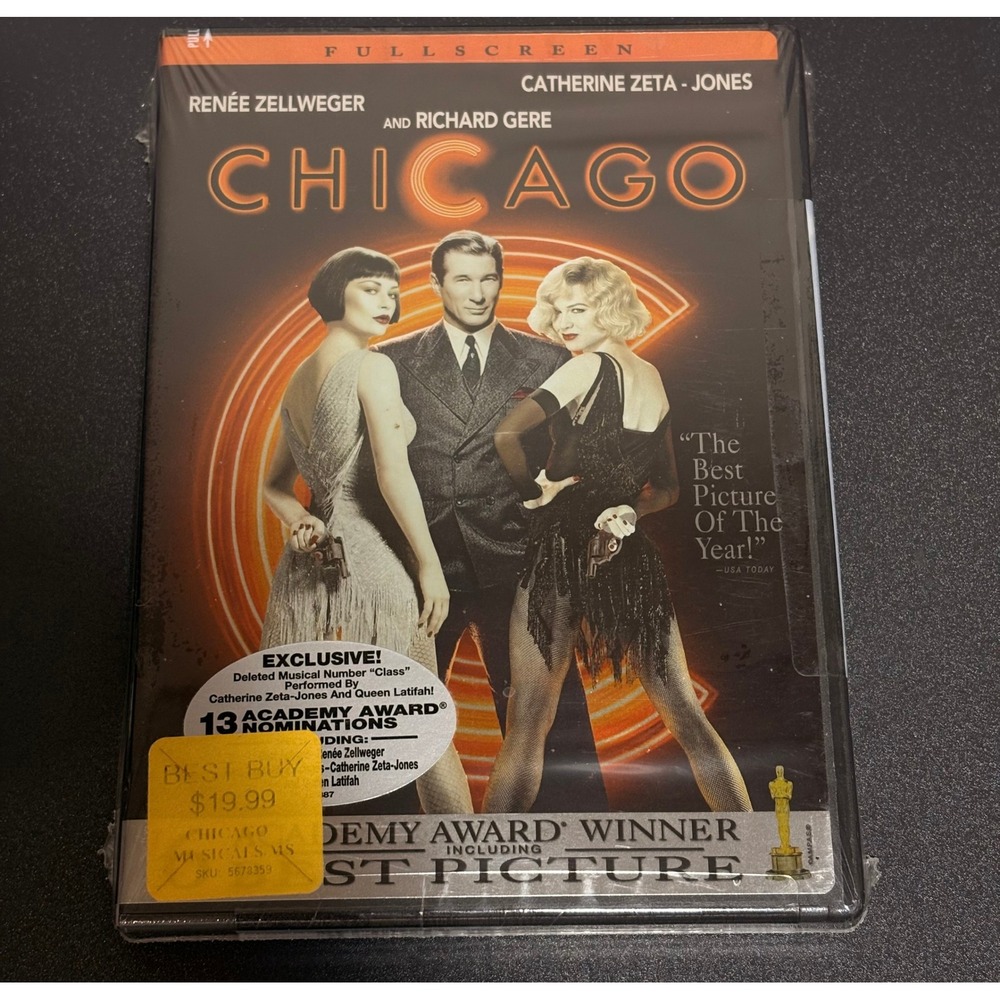 Miramax Chicago DVD Unisex One Size Black New Fullscreen Musical Movie 2003